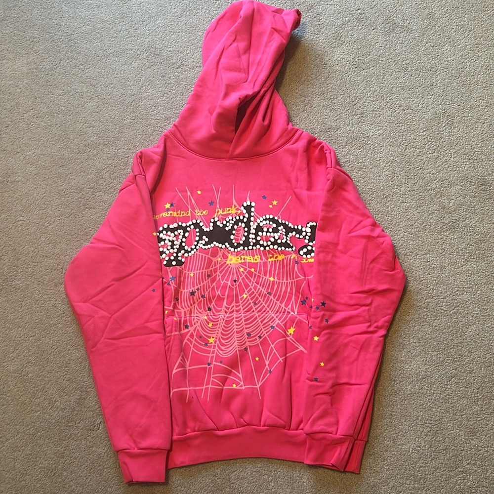 Brand New Pink Sp5der Hoodie